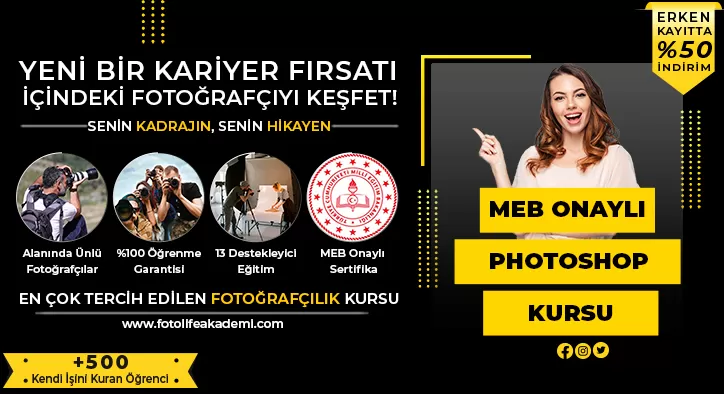 Photoshop Kursu Fiyatları – Erken Kayıtta %50 İndirim